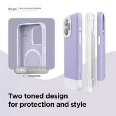 Cover Iphone 15 Pro Magsafe Elago - Purple / Transparent