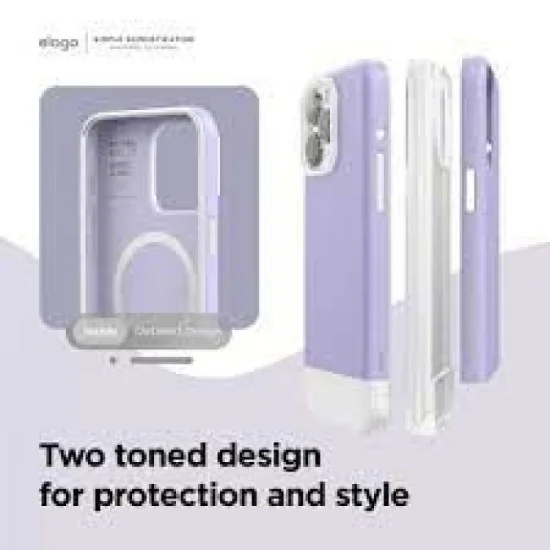 Cover Iphone 15 Pro Magsafe Elago - Purple / Transparent