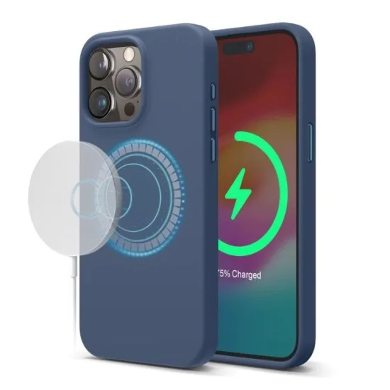 Cover Iphone 15 Pro Max Magnetic Hybrid Silicone Elago - Jean Indigo