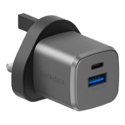 Energea Ampcharge Gan35, 1C1A Pd/Pps/Qc3.0 Wall Charger,35W (Uk) - Gunmetal