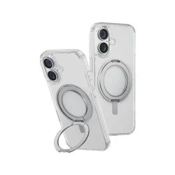 Cover Iphone 16 Plus Magclick Charging Swivix With 360 Rotating Kickstand Uniq Hybrid - Lucent Clear