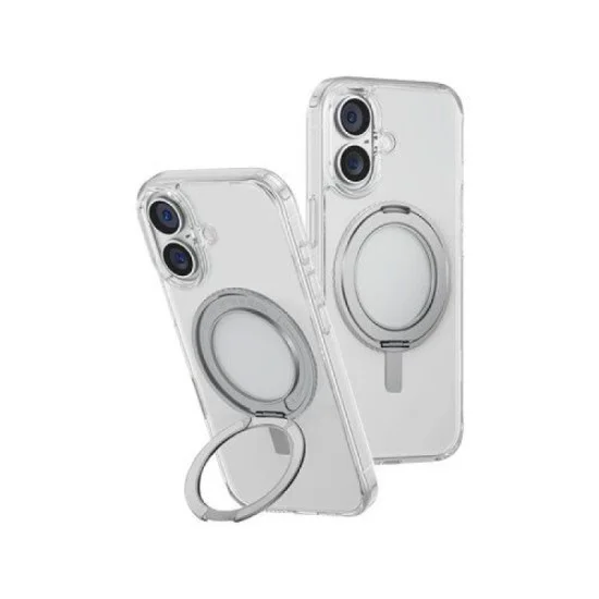 Cover Iphone 16 Magclick Charging Swivix With 360 Rotating Kickstand Uniq Hybrid - Lucent clear