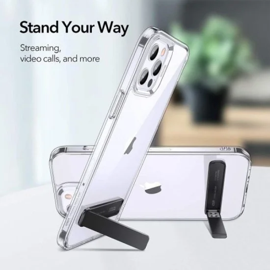 ESR Boost Phone Kickstand, Vertical and Horizontal Stand, Adjustable Angle [Aluminium Alloy] - black