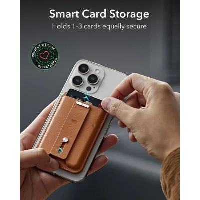 ESR HaloLock Geo Wallet Grip Stand - Caramel Brown