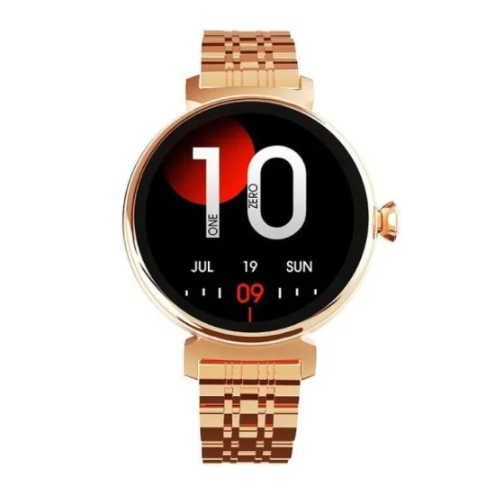 Hi Future Future Aura - Ladies Amoled Wireless Calling Bluetooth Smartwatch - Golden Pink