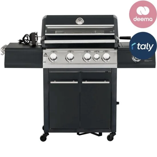 Orca Gas Grill 4 Burner + 1 Infrared Burner + 1 Slide Burner - Black