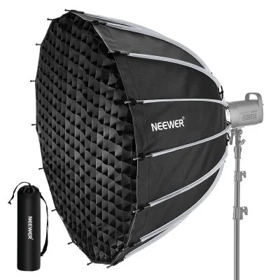 Neewer 85CM DEEP PARABOLIC QUICK RELEASE SOFTBOX WITH HONEYCOMB GRID _ black