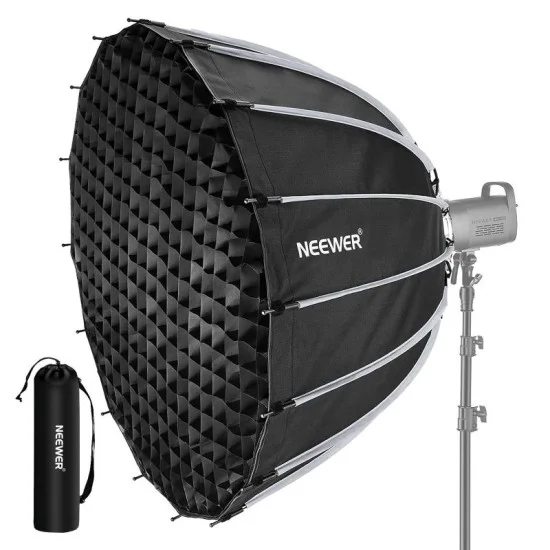 Neewer 85CM DEEP PARABOLIC QUICK RELEASE SOFTBOX WITH HONEYCOMB GRID _ black