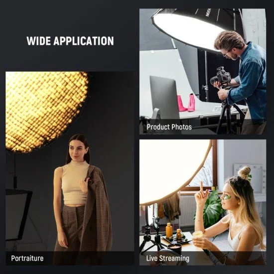 Neewer 85CM DEEP PARABOLIC QUICK RELEASE SOFTBOX WITH HONEYCOMB GRID _ black