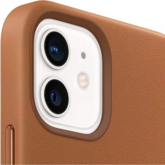 Cover Iphone 12 Mini Leather Case With Magsafe Apple - Saddle Brown