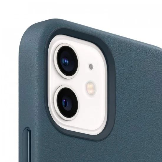 Cover Iphone 12 Mini Leather Case With Magsafe Apple - Baltic Blue
