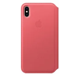 Apple Iphone Xs Max Leather Folio Peony Pink