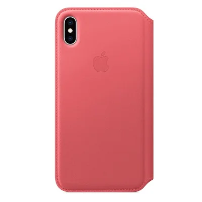 Apple Iphone Xs Max Leather Folio Peony Pink