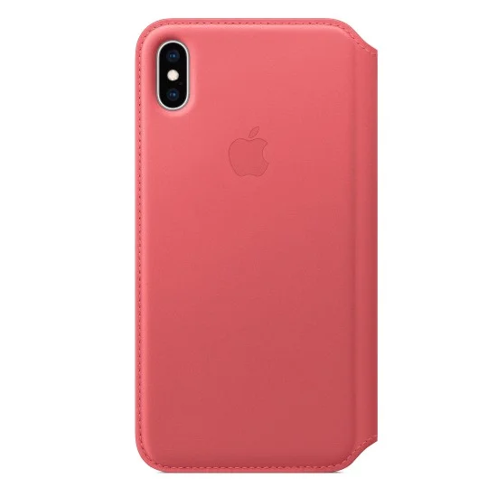Apple Iphone Xs Max Leather Folio Peony Pink