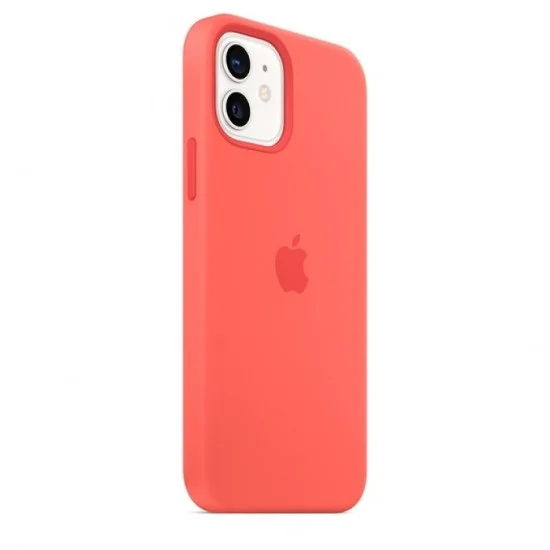 Case Iphone 12/12 Pro Magsafe Silicone Apple - Pink Citrus