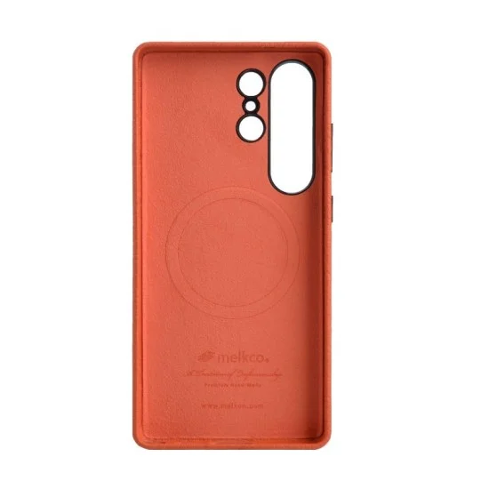 Cover Samsung  S25 Ultra Origin Series Premium Leather Regal Snap Magsafe Melkco - Orange