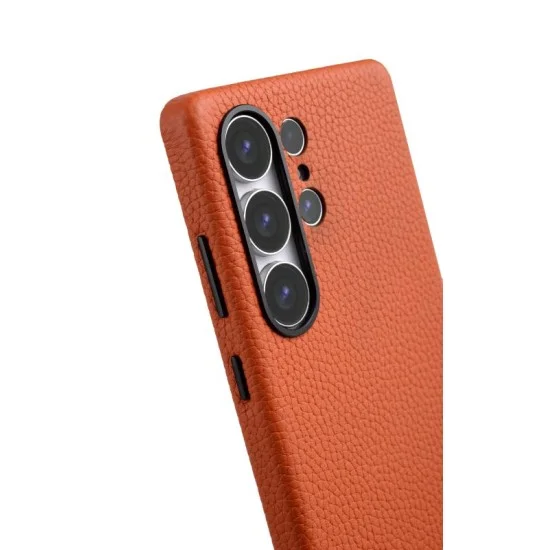 Cover Samsung  S25 Ultra Origin Series Premium Leather Regal Snap Magsafe Melkco - Orange