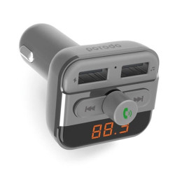 Porodo FM Transmitter and Fast Charging Car Charger 3.4 amp / 15W - Black