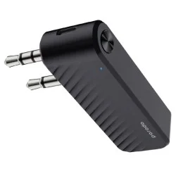Porodo Bluetooth Audio Transmitter Dual Aux Jack With Built-in Battery - Black