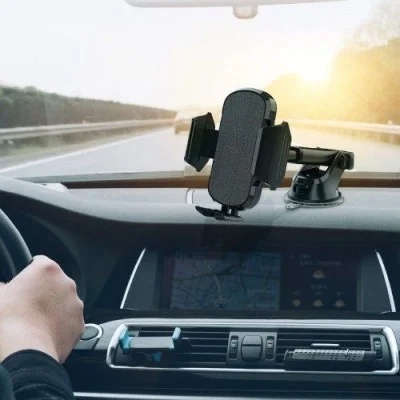 Porodo 360 Rotatable Car Mount With Double Lock System - Black