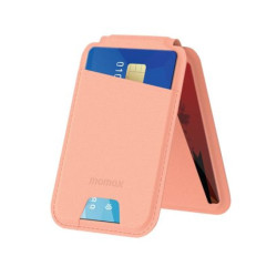  Momax Wallet Magnetic Card Holder With Stand (Pink)