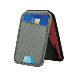  Momax Wallet Magnetic Card Holder With Stand (Grey)