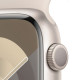ساعة أبل الجيل التاسع شريحة + جي بي إس - هيكل من الألومنيوم بقياس 45 ملم مع حزام ستارلايت الرياضي - مقاس M/L