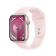 Apple Watch Series 9 GPS + CELLULAR 45mm Pink Aluminium Case with Light Pink Sport Band - M/L