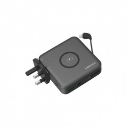 موماكس Q.Power Plug Wireless PD شاحن محمول 6700mAh (أسود)