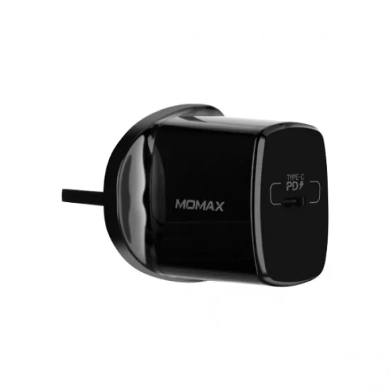 MOMAX ONE Plug USB Type-C PD Fast Charger (Black)