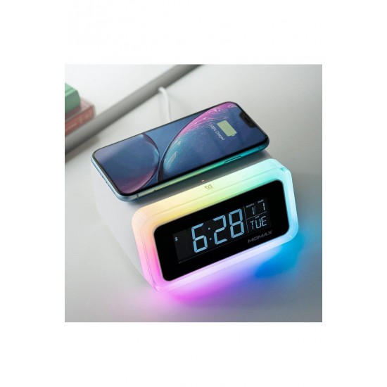 Momax - Q.Clock2 Digital clock with wireless charger