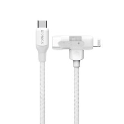1-Link Flow Duo 2-In-1 Usb-C To Usb-C + Lightning (1.5M)  Charging + Data Cable  (Braided - Tpe + Nylon) 