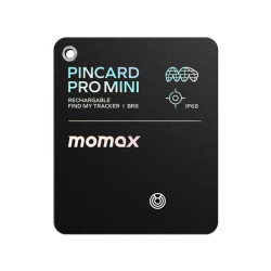 Pincard Pro Mini Rechargeable Find My Tracker (Black)