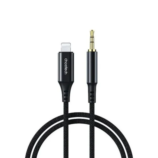 Choetech Lighting To 3.5Mm Dc Audio Cable Black