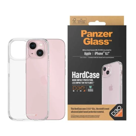 PanzerGlass&trade; HardCase with D3O iPhone 15 - Clear