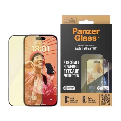 PanzerGlass&trade; Screen Protector iPhone 15| Anti-Reflective & Anti-Blue Light