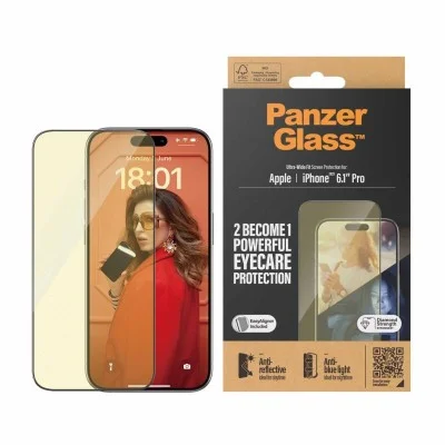 PanzerGlass&trade; Screen Protector iPhone 15 Pro| Anti-Reflective & Anti-Blue Light