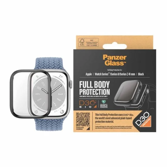 PanzerGlass&trade; Screen Protector Full Body Apple Watch Series 9 With D3O | 41MM | Black