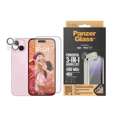 Protection Pack Iphone 15 3-In-1 Panzerglass Clear