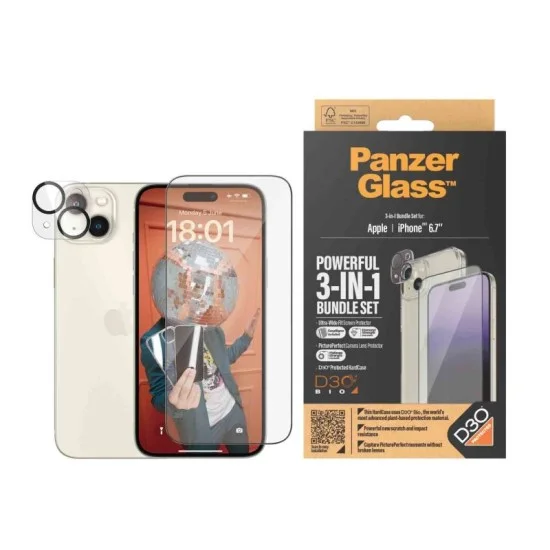 Protection Pack Iphone 15 Plus 3-In-1 Panzerglass | Clear
