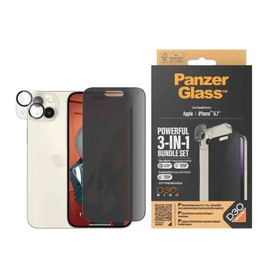 Protection Pack Iphone 15 Plus 3-In-1 Panzerglass - Privacy