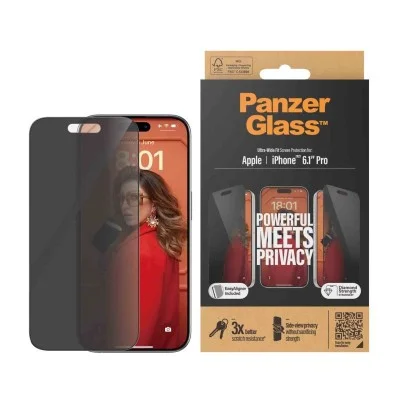 PanzerGlass&trade; Privacy Screen Protector iPhone 15 Pro | Ultra-Wide Fit - Privacy