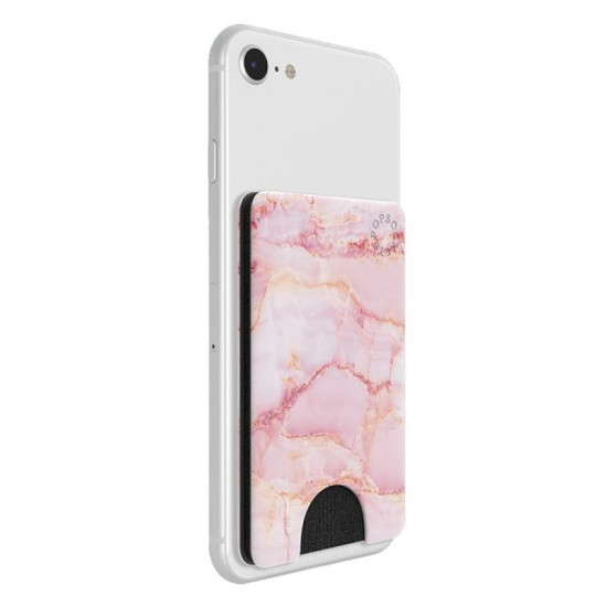 PopWallet Removable Card Holder for Smartphones – Pink Marble