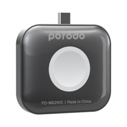 Porodo Dual-Dock Wireless Charger For Watch - Earbuds - Gray