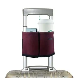 Luggage Travel Cup Holder Free Hand Drink Caddy (Red)