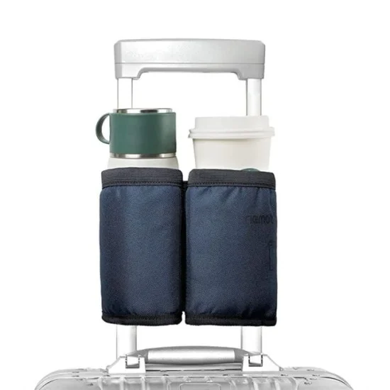 Luggage Travel Cup Holder Free Hand Drink Caddy (Blue)
