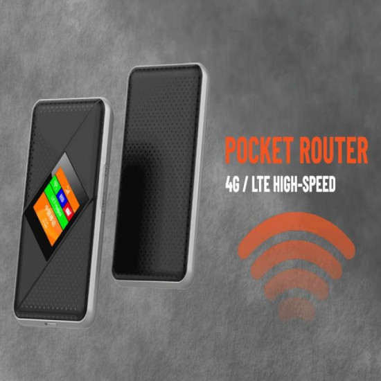 Porodo 4G LTE High-Speed Pocket Router Connect Up To 10 Devices - Black