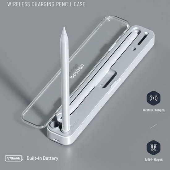 Porodo Wireless Charging - Storage For Pencil 1-2 Case - Clear