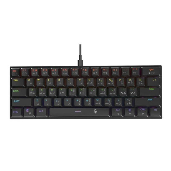 بورودو لوحة مفاتيح الألعاب بإضاءة تي أل كيه ميكانيكية - أسود