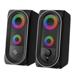 Stereo Gaming Speakers With Lighting Touch Sensor - Black